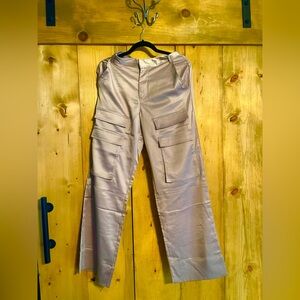 Taupe Utility Trousers with Straight Leg Cut